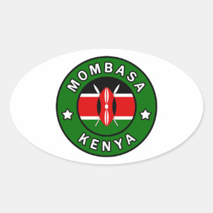 Mombasa Kenya Ovaler Aufkleber