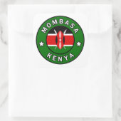 Mombasa Kenya Quadratischer Aufkleber (Tasche)