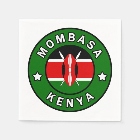 Mombasa Kenya Serviette (Vorderseite)