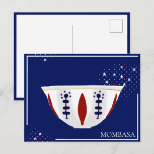 Mombasa Swahili-Kaffeetasse Postkarte