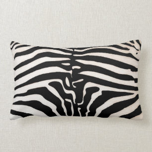 Mombasa Zebra Print Throw Lumbar Pillow, schwarz Lendenkissen