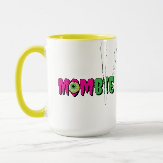 MOMbie Ghoulishly Fun Funny Halloween Tasse (Links)