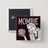 Mombie Retro Zombie Button (Vorne & Hinten)