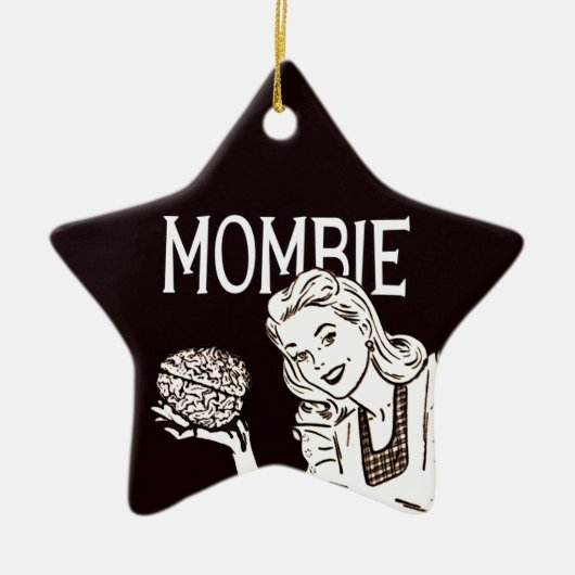 Mombie Retro Zombie Keramik Ornament (Vorne)