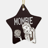 Mombie Retro Zombie Keramik Ornament (Links)