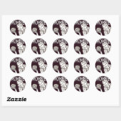 Mombie Retro Zombie Runder Aufkleber (Blatt)
