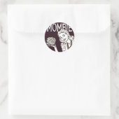 Mombie Retro Zombie Runder Aufkleber (Tasche)