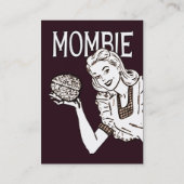 Mombie Retro Zombie Telefonnummerkarte (Rückseite)