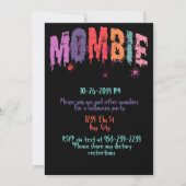Mombie Zombie mit Kind Halloween-Party Einladung (Rückseite)