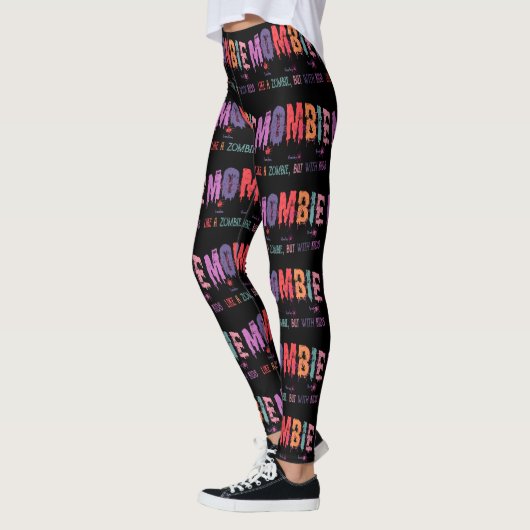 Mombie Zombie mit Kindern Frauen Leggings (Links)