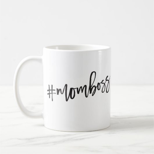 #MOMBOSS lässiges, Skript-Zitat Kaffeetasse (Links)