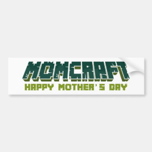 Momcraft Happy Mother Day Funny Gamer Mama Autoaufkleber