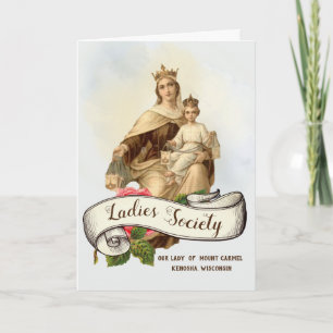 Momel Carmel Scapular Jesus katholisch Vintag Karte