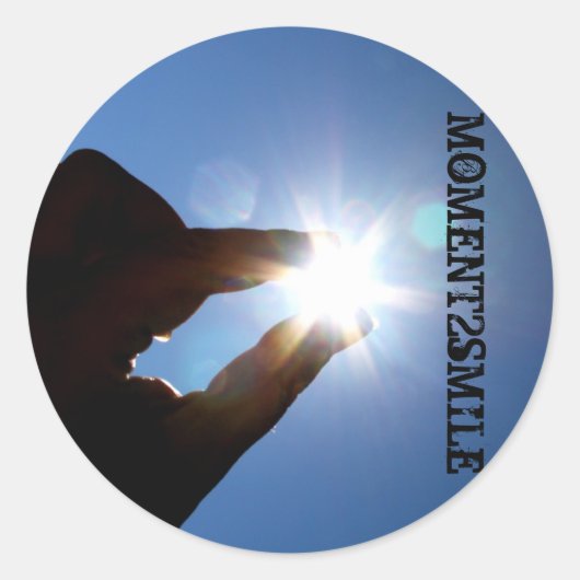 MOMENT2SMILE Grosser Rundaufkleber Runder Aufkleber (Vorderseite)