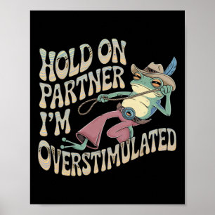 Moment auf Partner Cowboy Frog Ich bin überstimuli Poster