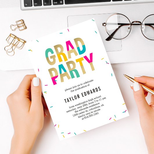 Moment der Freude Graduation Party Einladung