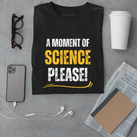 Moment der Wissenschaft lustiger Chemielehrer gelb T-Shirt