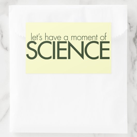 Moment der Wissenschaft Rechteckiger Aufkleber (Tasche)