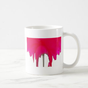 Moment erobert: Eine Rote Rose Petal Elegance Kaffeetasse