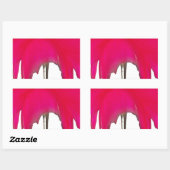 Moment erobert: Eine Rote Rose Petal Elegance Rechteckiger Aufkleber (Blatt)