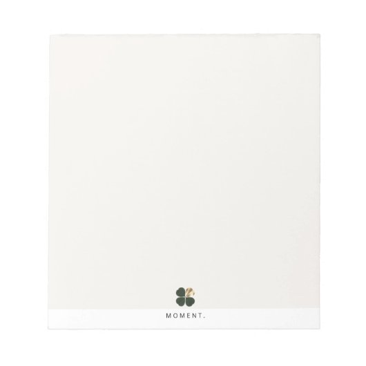 Moment Gilded Clover Luxe Minimalist Notepad Notizblock (Vorderseite)
