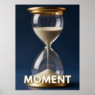 MOMENT Goldene Sanduhr Luxusmode Poster
