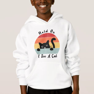 Moment mal, ich sehe eine Katze, einen lustigen Ka Hoodie