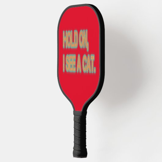 Moment mal, ich sehe eine Katze Funny Cat Pickleball Schläger (Links)
