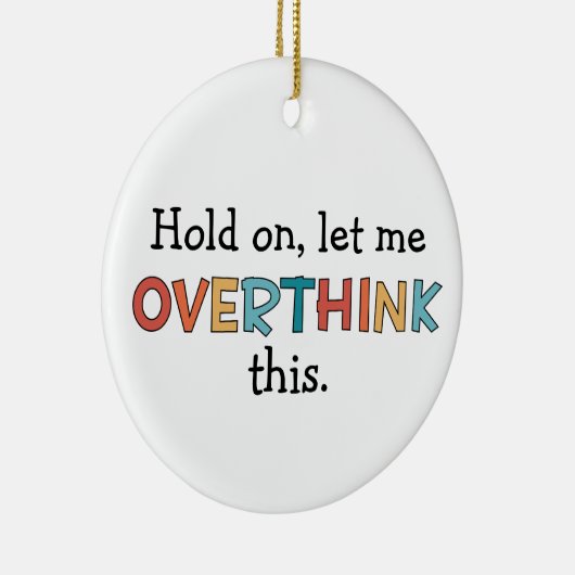 Moment mal Lass, diesen lustigen Retro zu überdenk Keramik Ornament (Rechts)