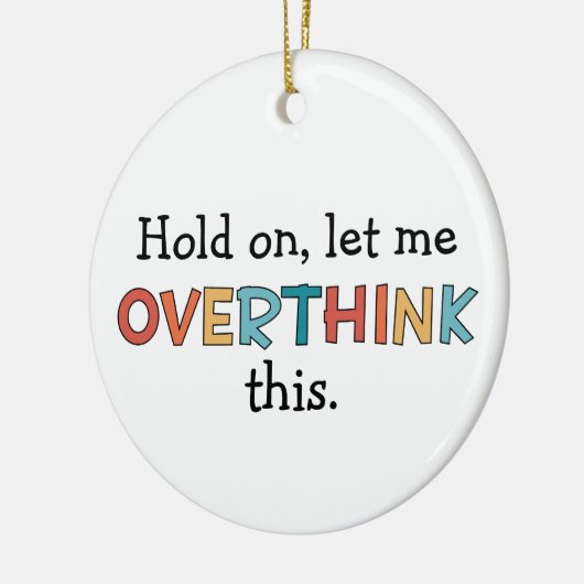 Moment mal Lass, diesen lustigen Retro zu überdenk Keramik Ornament (Links)