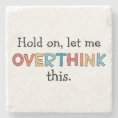 Moment mal Lass, diesen lustigen Retro zu überdenk Steinuntersetzer (Vorderseite)