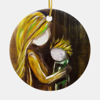 Moment mit Mamma (Sohn) Keramikornament