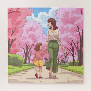Moment von Mutter und Tochter Puzzle