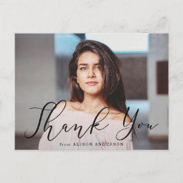 Momentan Black Script Foto Abschluss Vielen Dank Postkarte