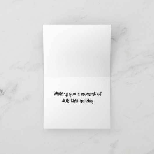 Momente der Freude Feiertagskarte (Innenseite)
