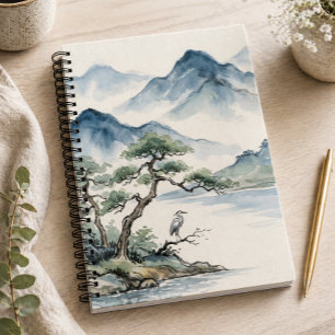 Momente des Friedens Tuschwasch-Tagebuch Notizblock