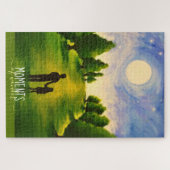 Momente des Staunens Mondspaziergang im Wald Puzzle (Horizontal)