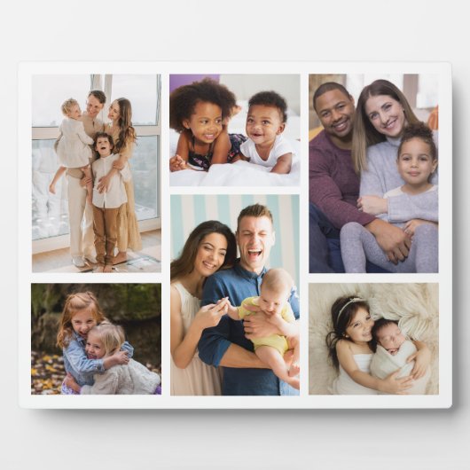 Momente im Fokus: Anpassbare 6-FotoCollage Fotoplatte (Vorderseite)