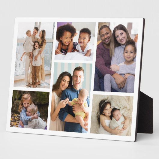 Momente im Fokus: Anpassbare 6-FotoCollage Fotoplatte (Seite)