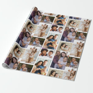 Momente im Fokus: Anpassbare 6-FotoCollage Geschenkpapier