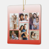 Momente im Fokus: Anpassbare 6-FotoCollage Keramikornament (Links)