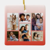 Momente im Fokus: Anpassbare 6-FotoCollage Keramikornament (Vorderseite)