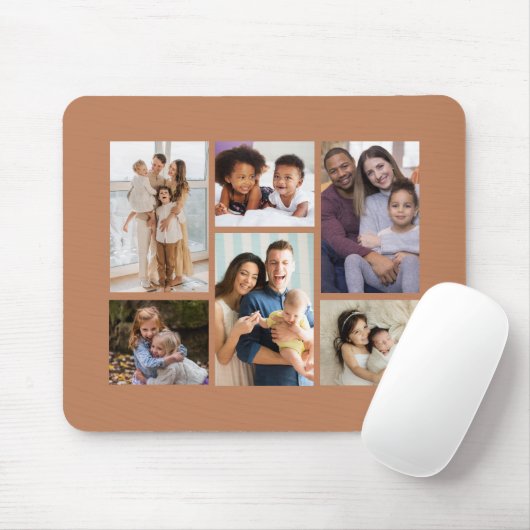 Momente im Fokus: Anpassbare 6-FotoCollage Mousepad (Mit Mouse)