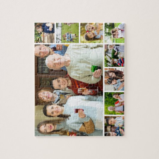 Momente im Fokus: Anpassbare 9-FotoCollage Puzzle (Vertikal)