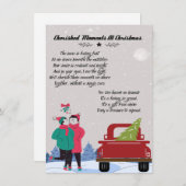 Momente in Weihnachtsgedicht geerbt Mitteilungskarte (Vorne/Hinten)