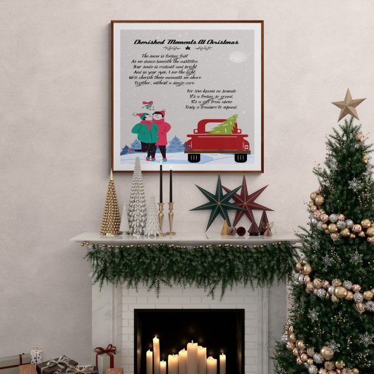 Momente in Weihnachtsgedicht geerbt Poster