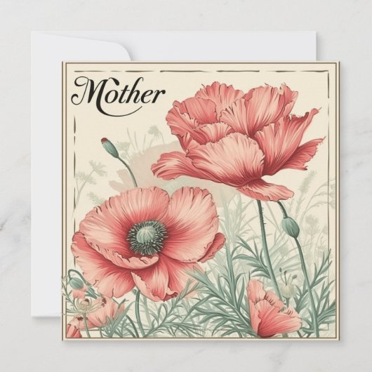 Momente mit Mutter: nachdenkliche Grüße Feiertagskarte (Vorderseite)