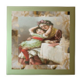 Momente mit Oma ~ Keramik Tile Fliese (Vorderseite)