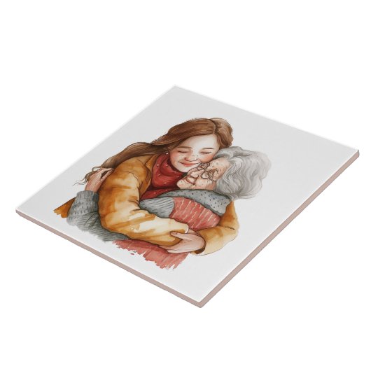 Momente Muttertag / Tag der Keramik Fliese (Seite)