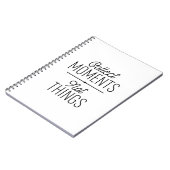 Momente sammeln, nicht Dinge Notizblock (Linke Seite)